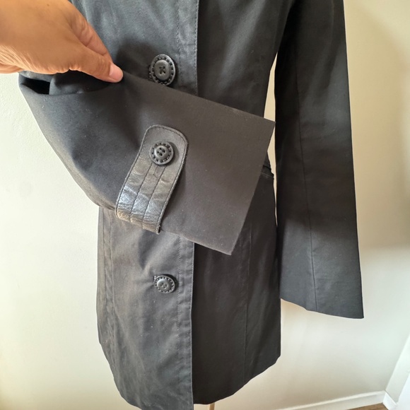 Mackage Black Trench Coat - Picture 4 of 14
